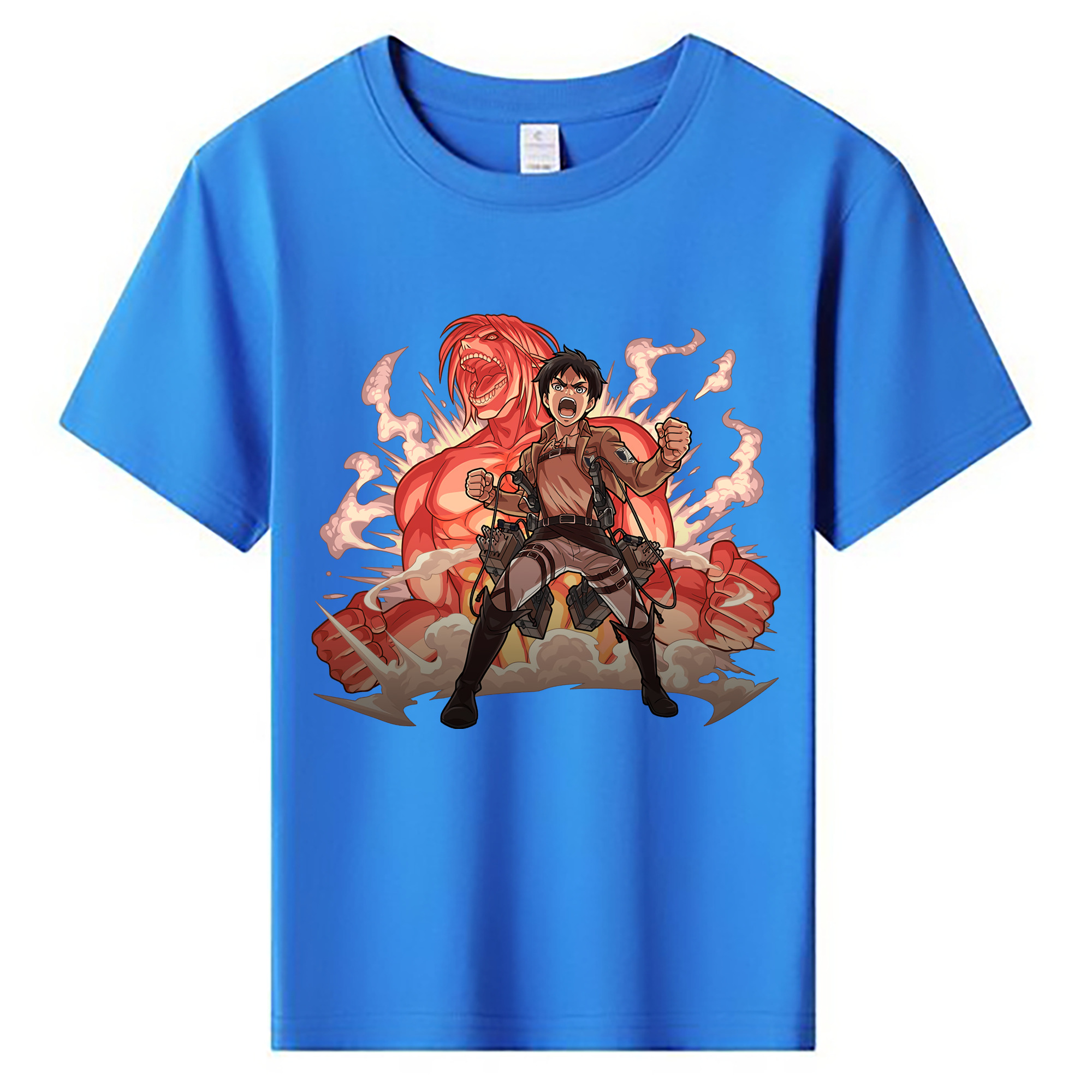 （画像用） 進撃の巨人 エレン･イェーガー Attack on Titan Eren Jäger 綿100％キッズTシャツ（フロントプリント）